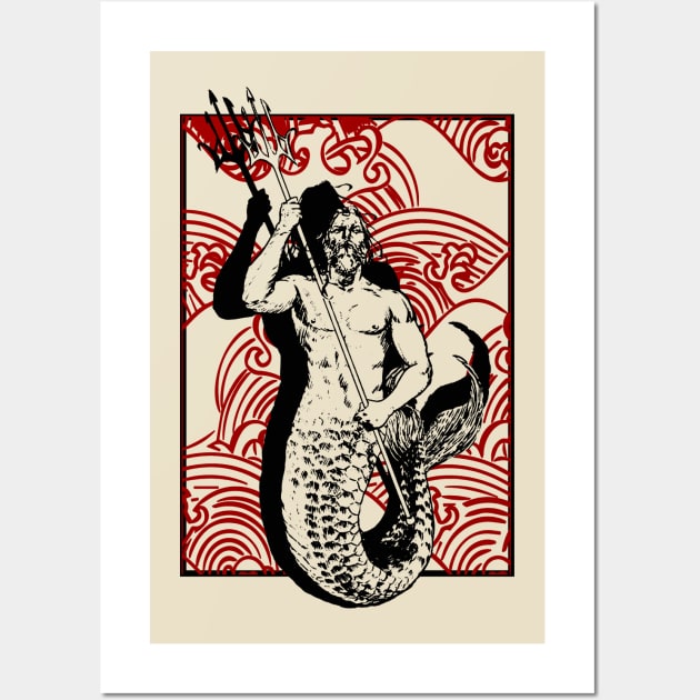 Poseidon in greek mythology Wall Art by Iravgustane